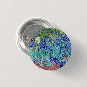 Chapa Redonda De 2,5 Cm Irises Vincent van Gogh