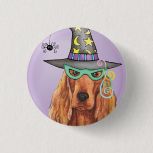 Chapa Redonda De 2,5 Cm Irlandés Setter Witch