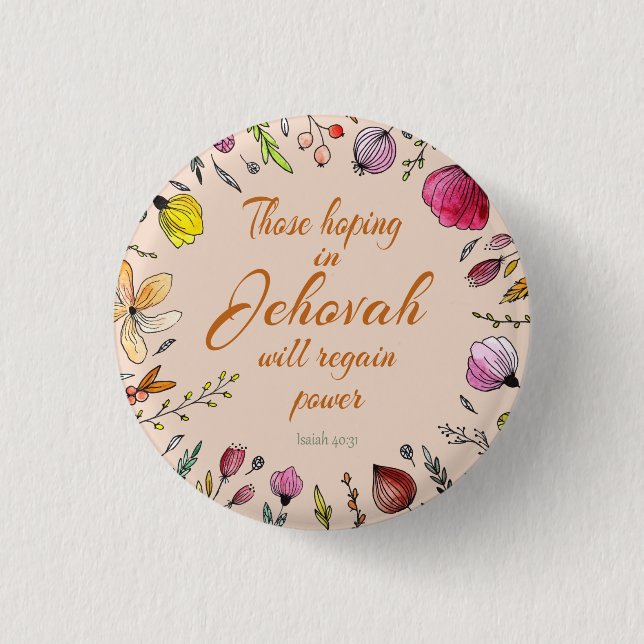 Chapa Redonda De 2,5 Cm Isaías 40:31 (Anverso)