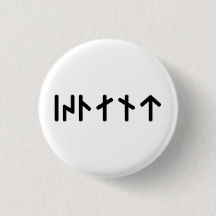 Chapa Redonda De 2,5 Cm Islandia ᛁᛋᛚᛅᚾᛏ ~ Runas Futhark Jóvenes