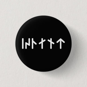 Chapa Redonda De 2,5 Cm Islandia ᛁᛋᛚᛅᚾᛏ ~ Runas Futhark Jóvenes
