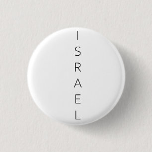 Chapa Redonda De 2,5 Cm Israel israelí. Amo a Israel