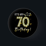 Chapa Redonda De 2,5 Cm It_s my Birthday 70th Birthday Diamon<br><div class="desc">Unas increíbles ideas para la gente que nació en 1953 en el Retro Vintage Classic Old School 70th Awesome tee Ideas para hombres mujeres. 70 años de un increíble cumpleaños vintage. Completa decoración feliz de cumpleaños. Tu fiesta de cumpleaños será divertida, impresionante, épica y legendaria. El hermoso y largamente esperado...</div>