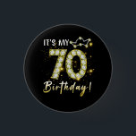 Chapa Redonda De 2,5 Cm It_s my Birthday 70th Birthday Diamon<br><div class="desc">Unas increíbles ideas para la gente que nació en 1953 en el Retro Vintage Classic Old School 70th Awesome tee Ideas para hombres mujeres. 70 años de un increíble cumpleaños vintage. Completa decoración feliz de cumpleaños. Tu fiesta de cumpleaños será divertida, impresionante, épica y legendaria. El hermoso y largamente esperado...</div>