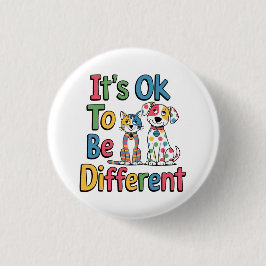 Chapa Redonda De 2,5 Cm It's ok to be different