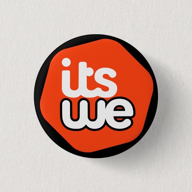 Chapa Redonda De 2,5 Cm It's We - parody logo - button (Anverso)