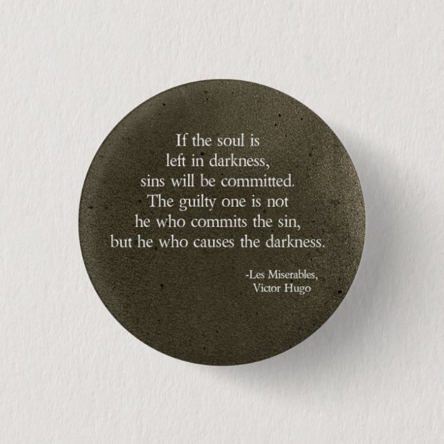 Chapa Redonda De 2,5 Cm izquierda en oscuridad (Anverso)