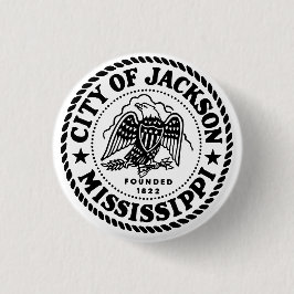 Chapa Redonda De 2,5 Cm Jackson Mississippi
