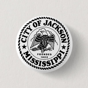Chapa Redonda De 2,5 Cm Jackson Mississippi