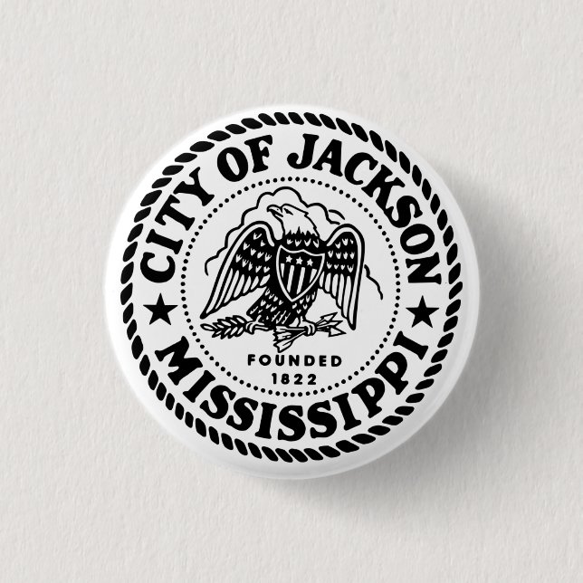 Chapa Redonda De 2,5 Cm Jackson Mississippi (Anverso)