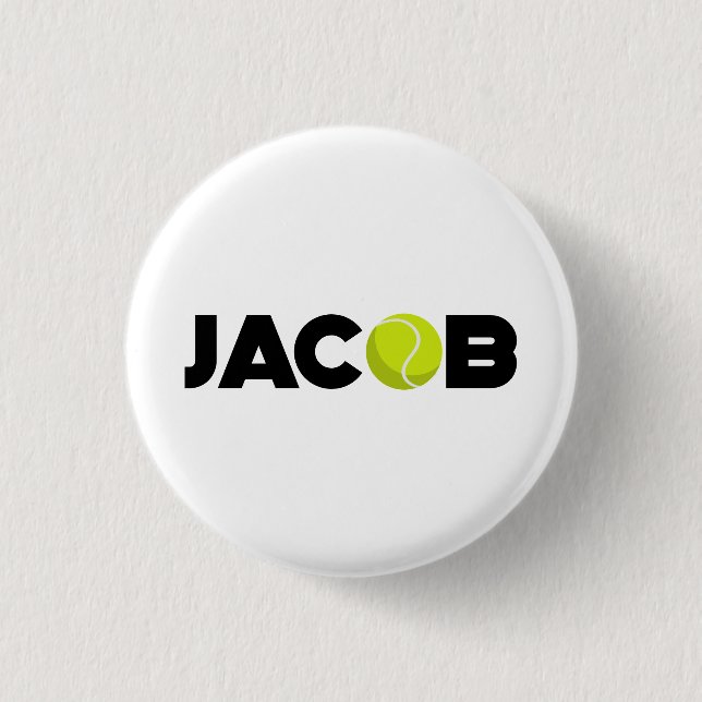 Chapa Redonda De 2,5 Cm Jacob Tennis (Anverso)