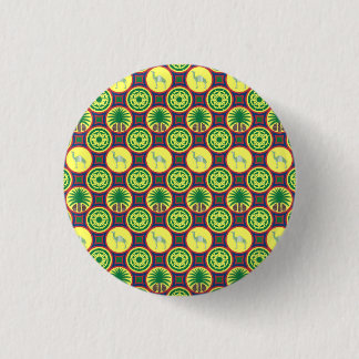 Chapa Redonda De 2,5 Cm Jamahiri ® Libya | Africa Pattern