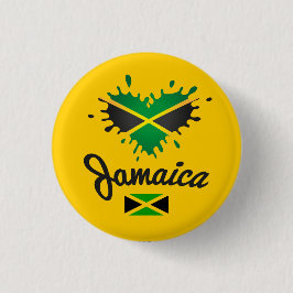 Chapa Redonda De 2,5 Cm Jamaica Love Jah Rastafari Reggae Rasta Button