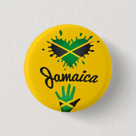 Chapa Redonda De 2,5 Cm Jamaica Love Jah Rastafari Reggae Rasta Button