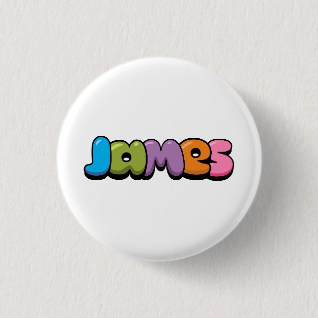 Chapa Redonda De 2,5 Cm James (Anverso)