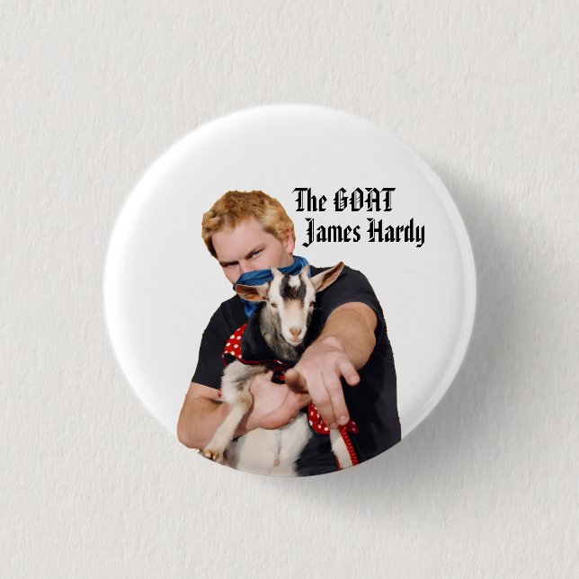 Chapa Redonda De 2,5 Cm James Hardy Button (Anverso)