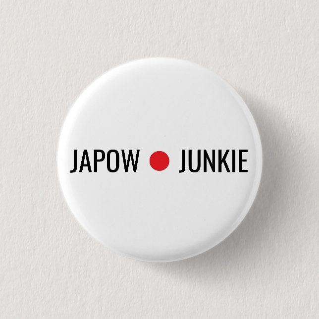 Chapa Redonda De 2,5 Cm Japow Junkie  (Anverso)