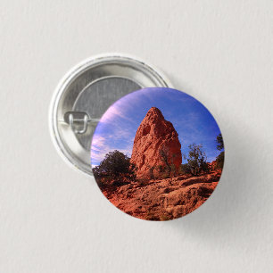 Chapa Redonda De 2,5 Cm Jardín de los Dioses Colorado Boulder Foto Pinback