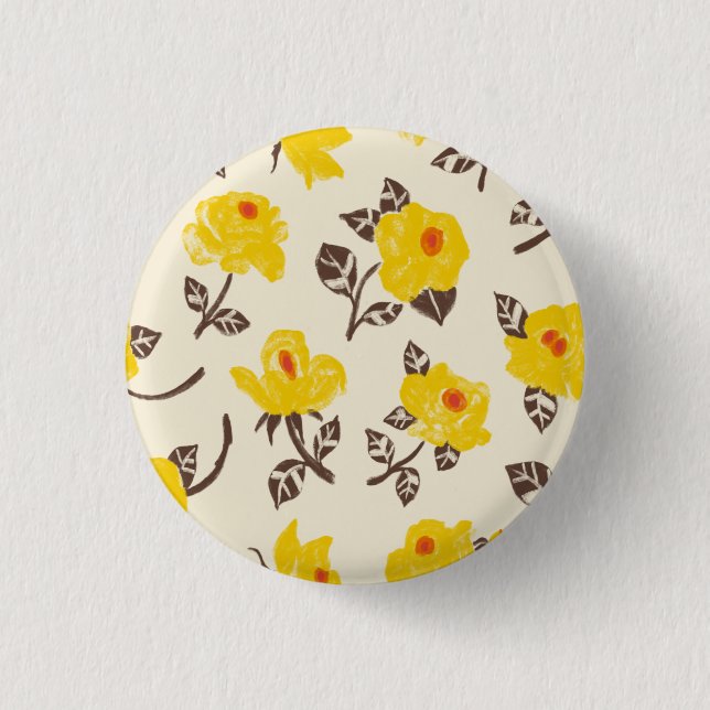 Chapa Redonda De 2,5 Cm Jardín de Rosas románticos (Anverso)