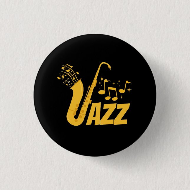 Chapa Redonda De 2,5 Cm Jazz (Anverso)