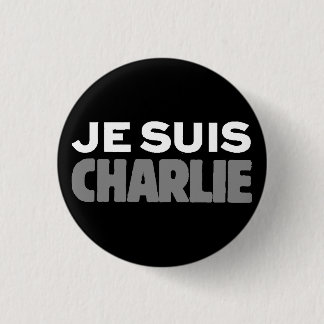Chapa Redonda De 2,5 Cm Je Suis Charlie - soy negro de Charlie