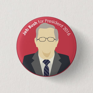 Chapa Redonda De 2,5 Cm Jeb Bush 2016 para presidente Support Button