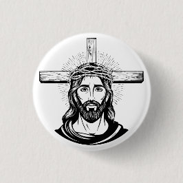 Chapa Redonda De 2,5 Cm Jesucristo