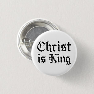 Chapa Redonda De 2,5 Cm Jesucristo es Rey Arte Grunge Gothic Blackletter