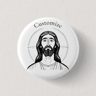 Chapa Redonda De 2,5 Cm Jesucristo Thunder_Cove