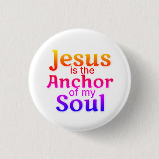 Chapa Redonda De 2,5 Cm Jesus Anchor Soul Blutooth