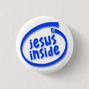 Chapa Redonda De 2,5 Cm Jesús dentro