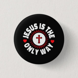 Chapa Redonda De 2,5 Cm Jesús Es El Único Camino Cristianismo