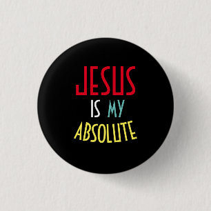 Chapa Redonda De 2,5 Cm JESÚS Es Mi Cita Absoluta De Fe Cristiana