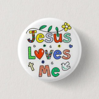 Chapa Redonda De 2,5 Cm Jesús me ama