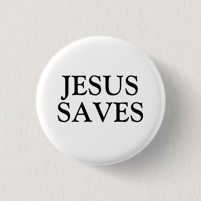 Chapa Redonda De 2,5 Cm Jesus Saves (Anverso)