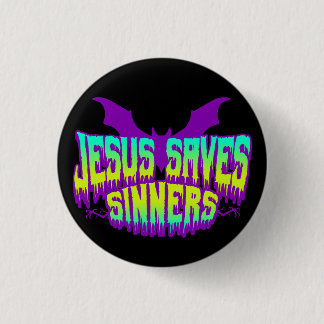 Chapa Redonda De 2,5 Cm Jesus Saves Goths Button