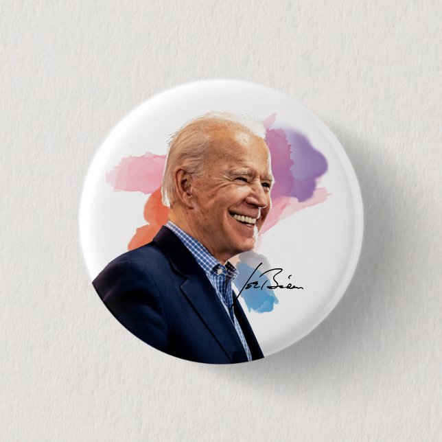 Chapa Redonda De 2,5 Cm Joe Biden 2020 (Anverso)