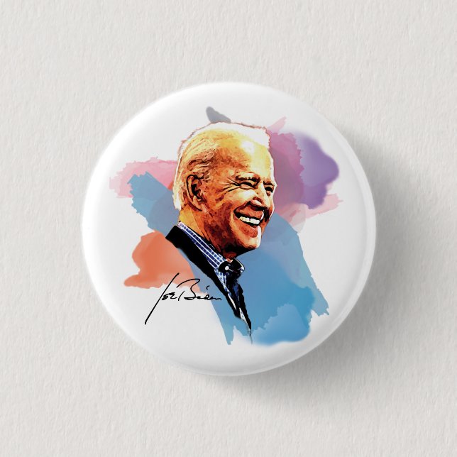 Chapa Redonda De 2,5 Cm Joe Biden 2020 (Anverso)