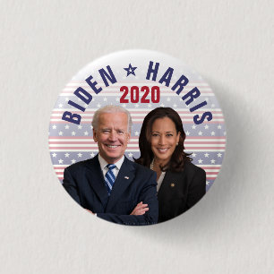 Chapa Redonda De 2,5 Cm Joe Biden Kamala Harris 2020 Vicefotos del preside