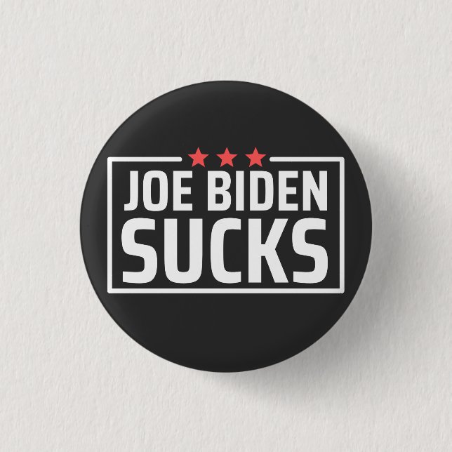 Chapa Redonda De 2,5 Cm joe Biden Sucks (Anverso)