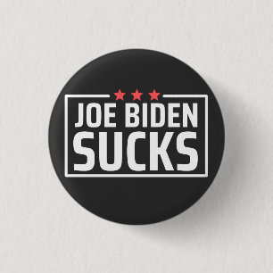 Chapa Redonda De 2,5 Cm joe Biden Sucks