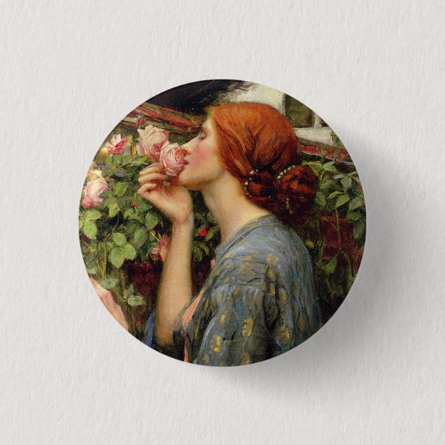 Chapa Redonda De 2,5 Cm John William Waterhouse (Anverso)