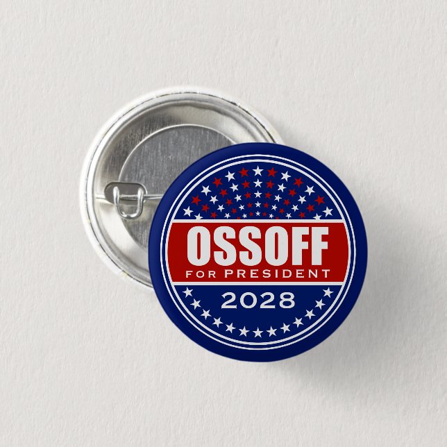 Chapa Redonda De 2,5 Cm Jon Ossoff Presidente 2028 (Anverso y reverso)