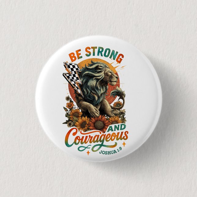 Chapa Redonda De 2,5 Cm Joshus 1:9 (Anverso)