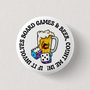 Chapa Redonda De 2,5 Cm Juegos de mesa y cerveza