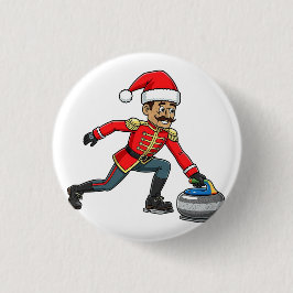 Chapa Redonda De 2,5 Cm Jugador de Curling Cascanueces Deportes de Inviern