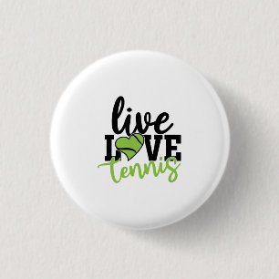 Chapa Redonda De 2,5 Cm Jugador de tenis Tenis de amor vivo