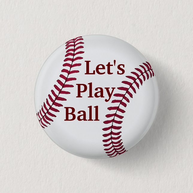 Chapa Redonda De 2,5 Cm Juguemos Béisbol (Anverso)