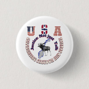 Chapa Redonda De 2,5 Cm Justicia no sólo hablar