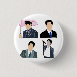 Chapa Redonda De 2,5 Cm K-Drama Male Leads